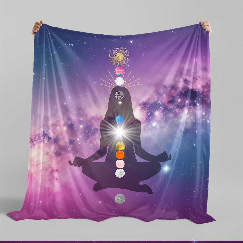 12 Chakra System Sheet and Massage Table Cover Cosmic