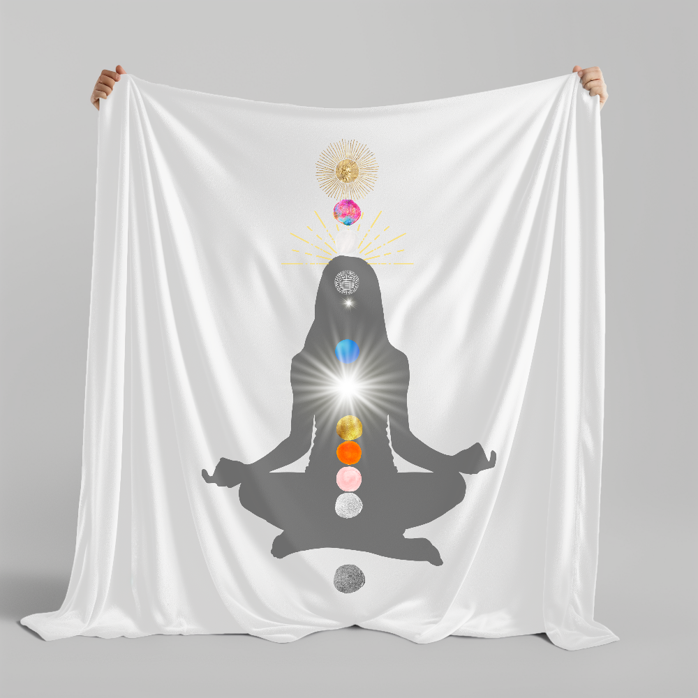 12_Chakra_System_Sheet_and_Massage_Table_Cover White