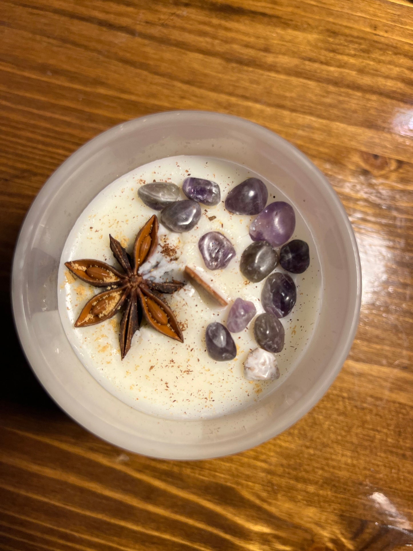 Zodiac Astrology Soy Wax Candle Infused with Crystals and Herbs