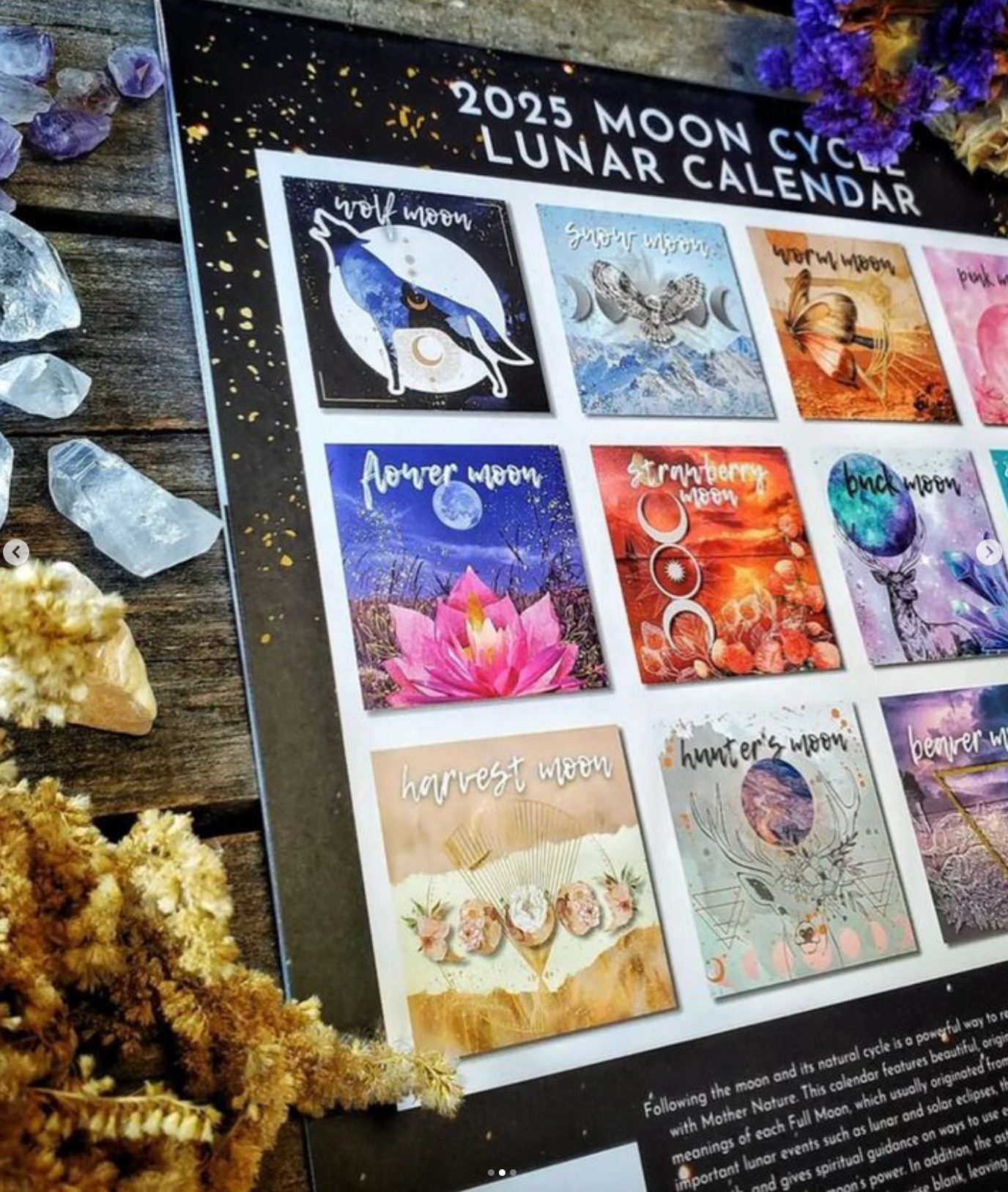 2025 Full Moon Lunar Wall Calendar