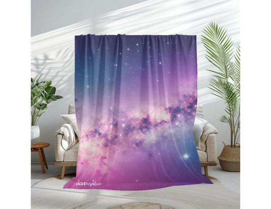 Custom Cosmic Galaxy Bed Sheet, Proxy Distance Healing Massage Table Cloth