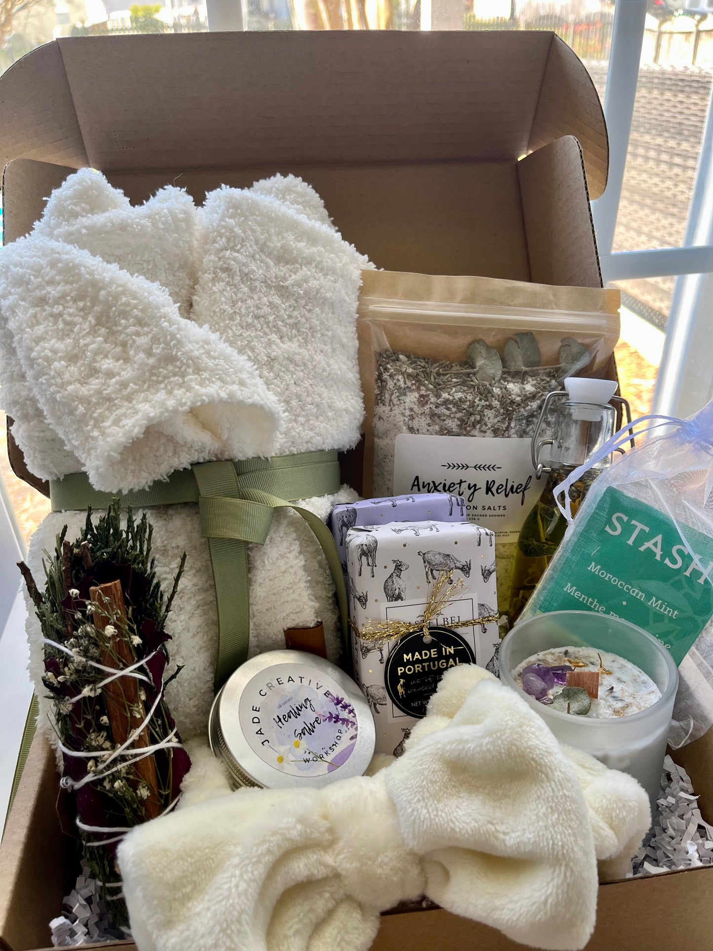 Sympathy Self-Care Package Gift Basket | All Natural Bath and Body Grief and Solace Gift